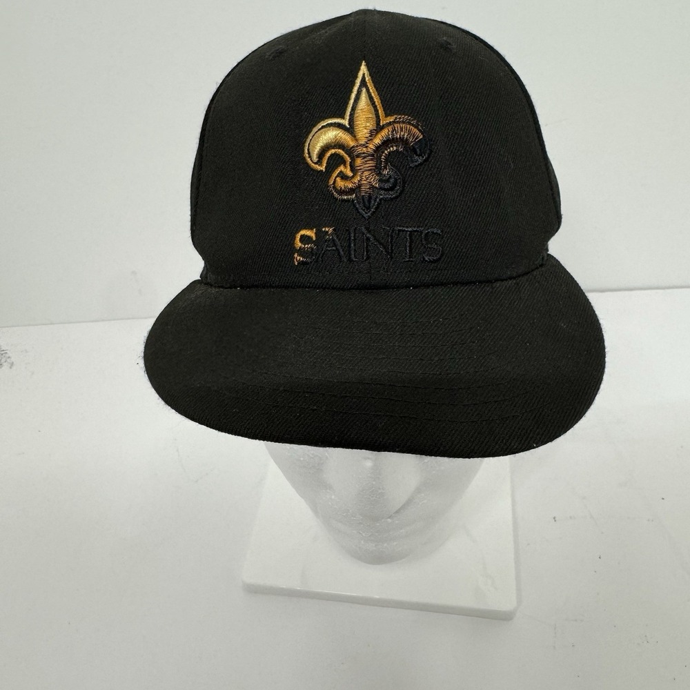 New Era 59FIFTY New Orleans Saints NFL Fitted Cap Hat Size 7 Black Gold